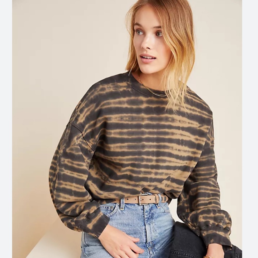 Agolde Richie tie dyed cropped sweatshirt size XS